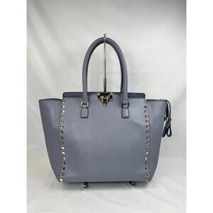 Pre-Owned VALENTINO Vitello Rockstud Double Handle London Stone Handbag